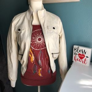 New Look Juniors Cream Jacket Size Small
